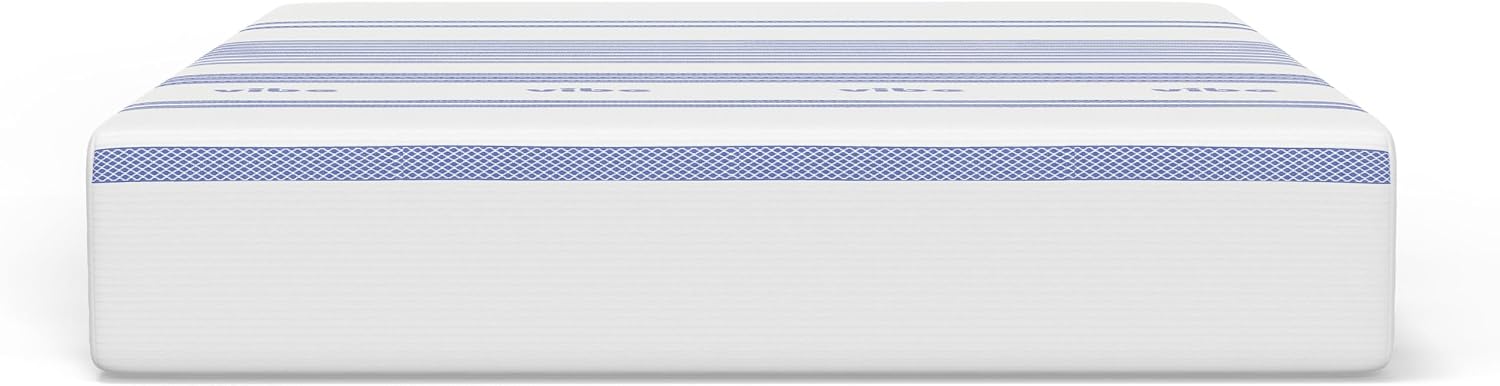 Vibe Gel Memory Foam Mattress, 12-Inch CertiPUR-US Certified Bed-in-a-Box, Twin, White