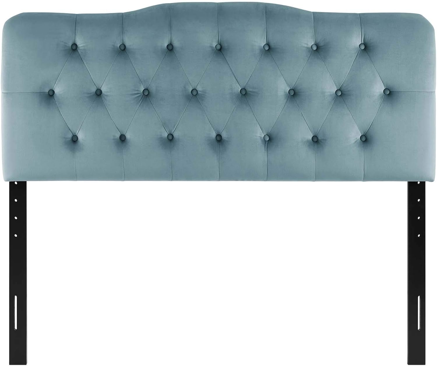 Modway Annabel Diamond Tufted Performance Velvet Queen Headboard in Light Blue