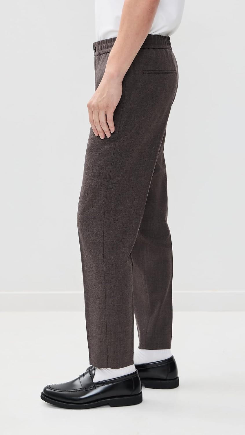 Theory Men's Mayer Drawstring Pants in Jaspe Flannel
