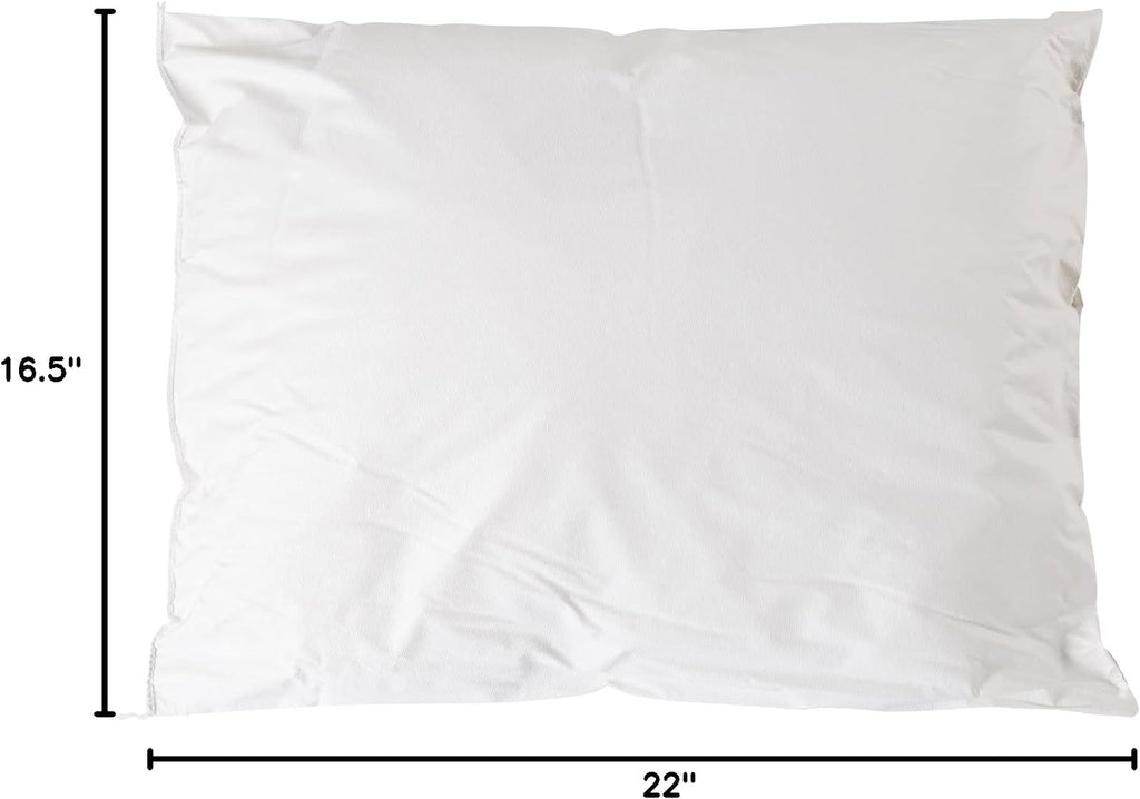 McKesson Medical Pillow [12 Count] Reusable Hospital Bed Pillows, Vinyl Cover, Fluid Moisture and Stain-Resistant, White, 20 in x 26 in