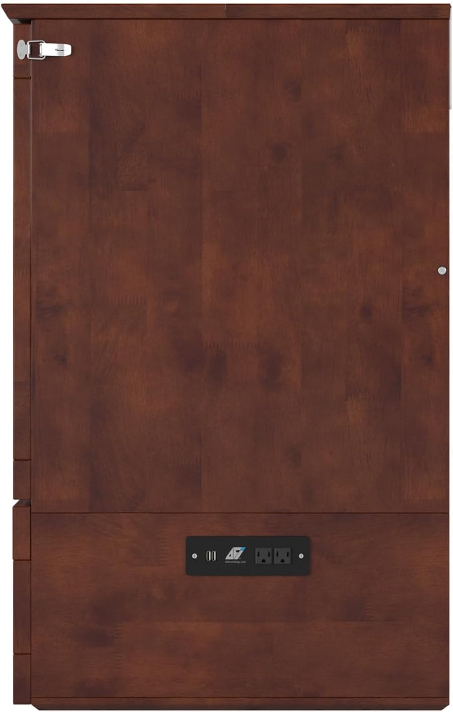 AFI, Southampton Murphy Bed Chest Full with 6' Mattress, Built-in USB Charger & Storage Drawer, Walnut