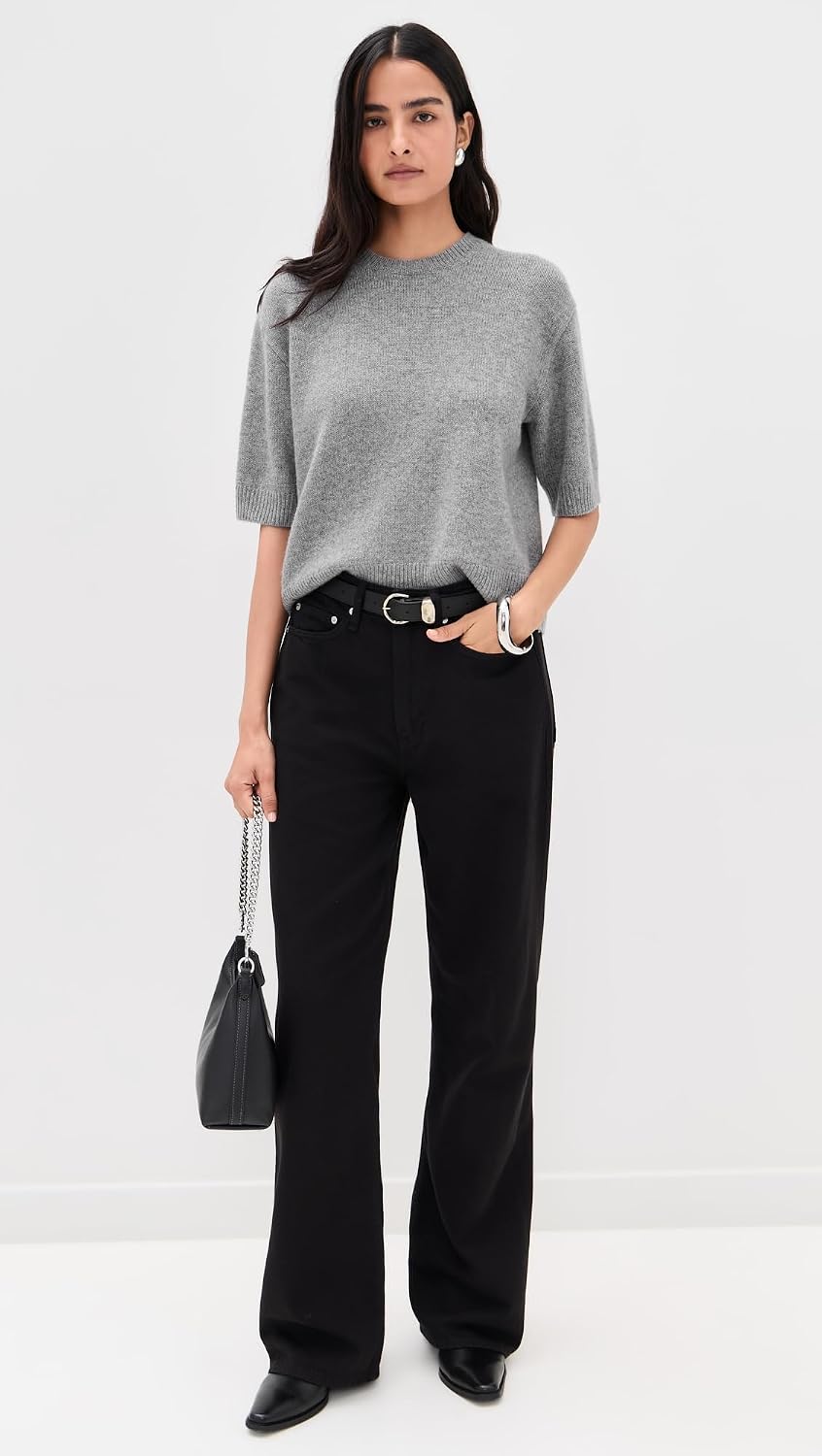 Theory Women's Crop Cashmere Tee