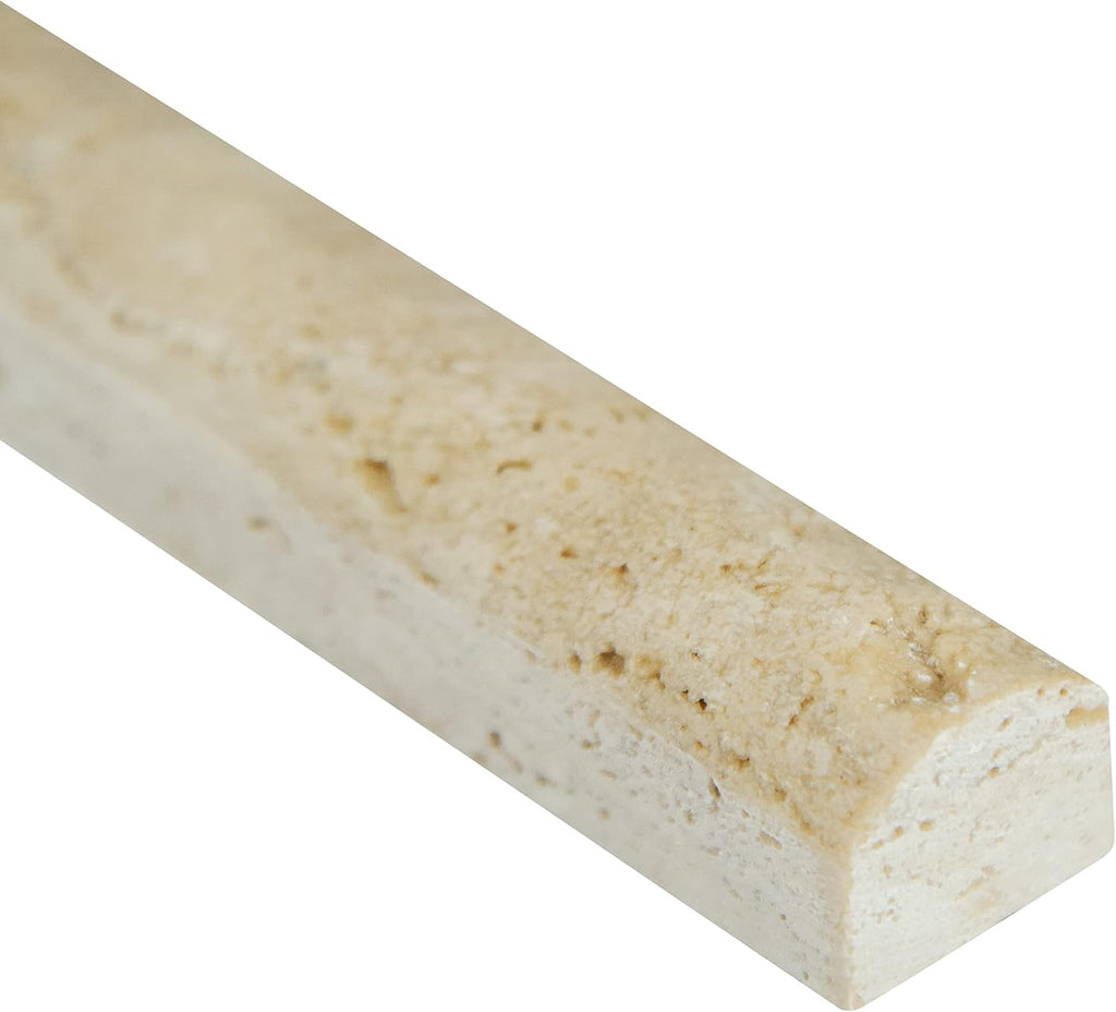 MSI Chiaro Pencil Molding 3/4 in. x 12 in. Honed Travertine Wall Tile for Bathroom, Kitchen Backsplash, Accent Wall Tile, and Shower Wall Tile