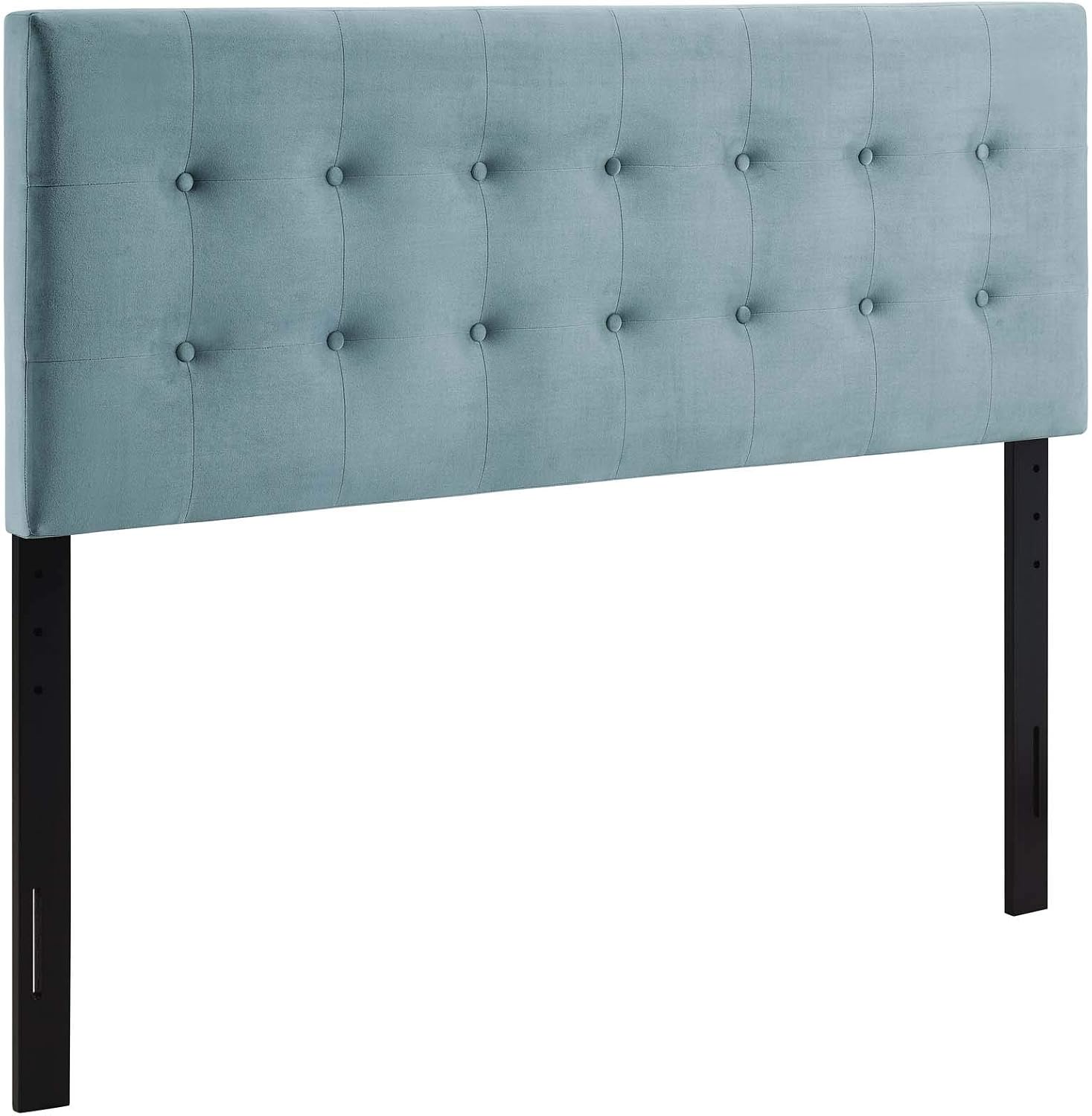 Modway Emily Queen Biscuit Tufted Performance Velvet Headboard, Light Blue