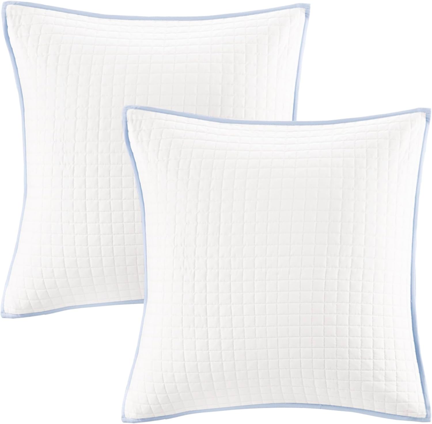 Intelligent Design Cotton Comforter Set - Jacquard Tufts Pompom Design All Season Bedding, Matching Shams, Decorative Pillows, Full/Queen (88 in x 92 in), Blue 7 Piece