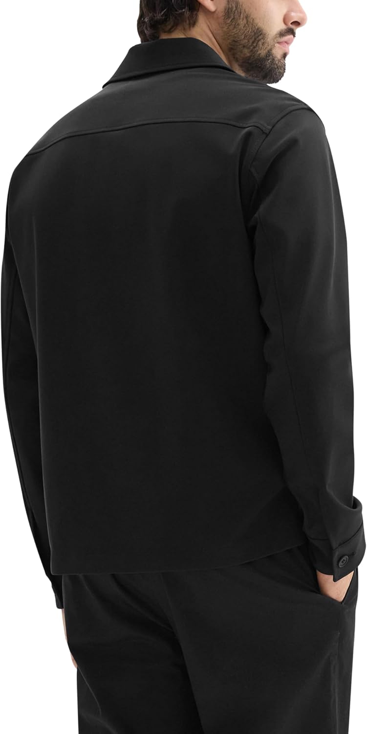 Theory Mens Overshirt WP in Precision Ponte Black X-Small