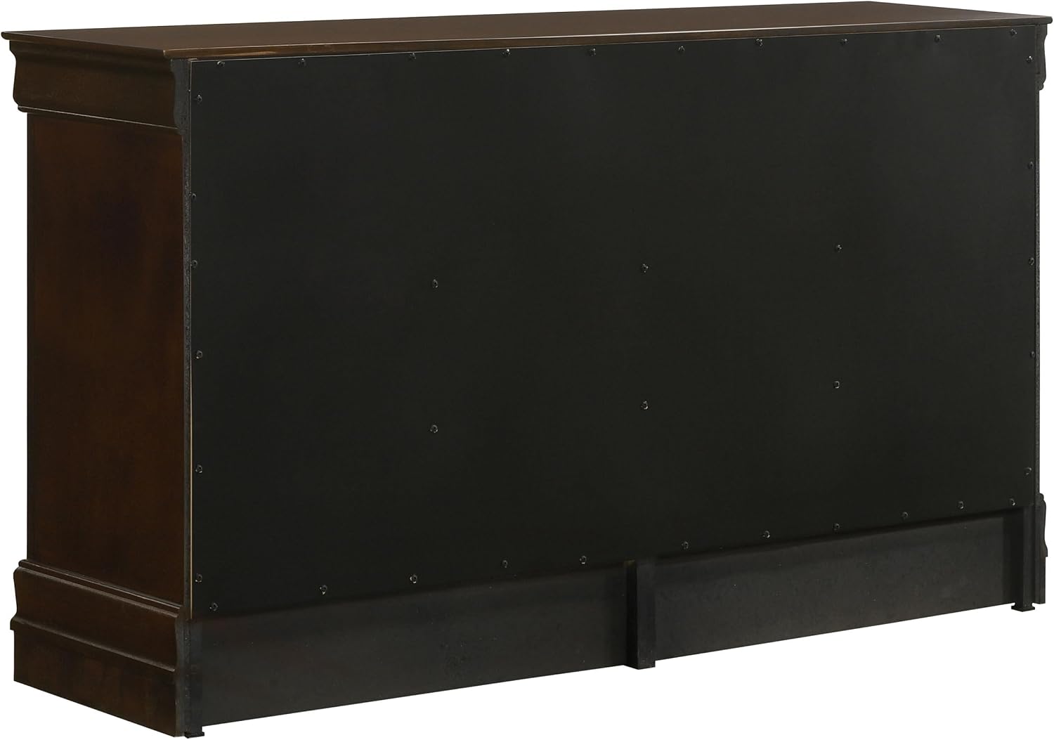 Coaster Home Furnishings Louis Philippe 4-piece Bedroom Set Queen Size Traditional Wooden Sleigh Bed Frame 47-Inch Panel Headboard Nightstand Dresser and Mirror Cappuccino Brown 202411Q-S4