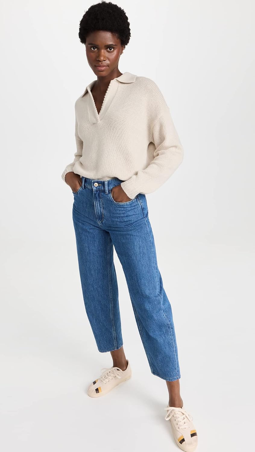 Theory Women's Scallop Polo Sweater