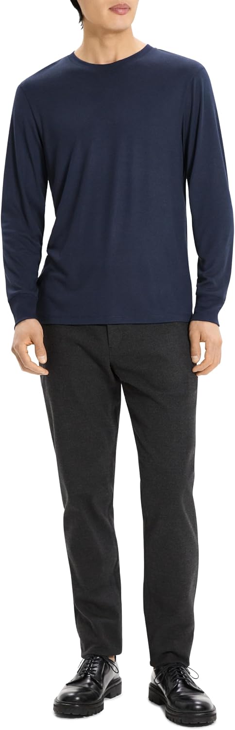 Theory Men's Essential Tee in Anemone Milano, Baltic, S