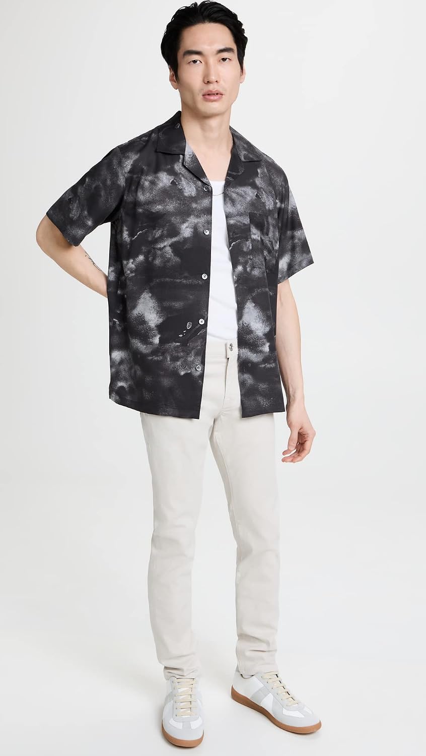 Theory Men's Men's Noll Ss Cc Nt Cloud Print