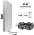 5G 4G LTE Cellular Antenna Kit 2x2 MIMO Directional Panel Antenna for T-Mobile AT&T Verizon Hotspot Router Modem Home Internet (Antenna w/ 32ft SMA Cable TS9 N Male Adaptors and Pole Mount Bracket