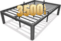 yookare King Platform Bed Frame,14' Heavy Duty Metal Mattress Foundation, Rounded Safety Corners & Recessed Legs,Mattress Retainers,Easy Assembly,Noise Free Steel Slat Support,No Box Spring Needed