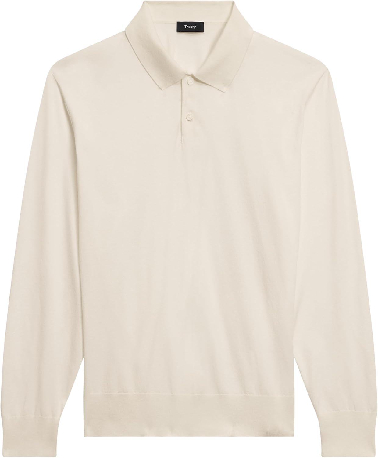 Theory Men's Goris Polo Long Sleeve in Light Bilen