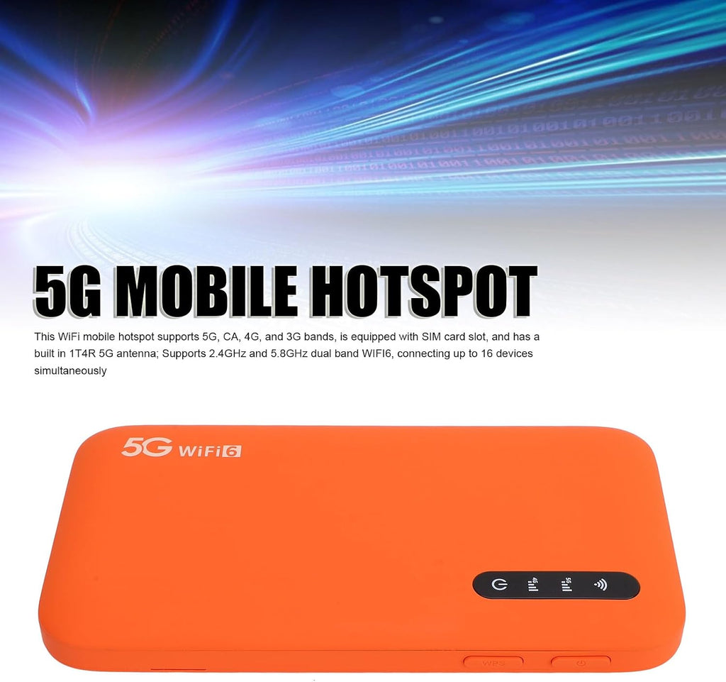 5G&4G Mobile Hotspot - Portable 5g Hotspot Device for Travel, High Speed 2.77Gbps DL 1.25Gbps 16 Devices Capacity, Band 5G Travel Router