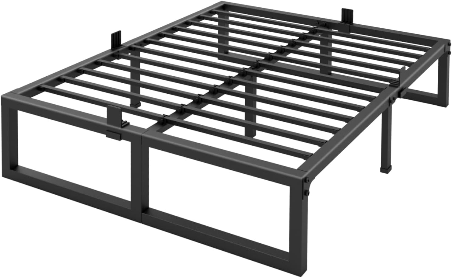 Yitong Angel California King Bed Frame, 14 Inch High 3500 lbs Metal Platform, Mattress Foundation with Steel Slat Support/No Box Spring Needed/Noise Free/Non-Slip/Easy Assembly