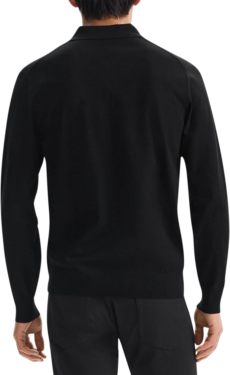 Theory Men's Goris Polo Long Sleeve in Light Bilen