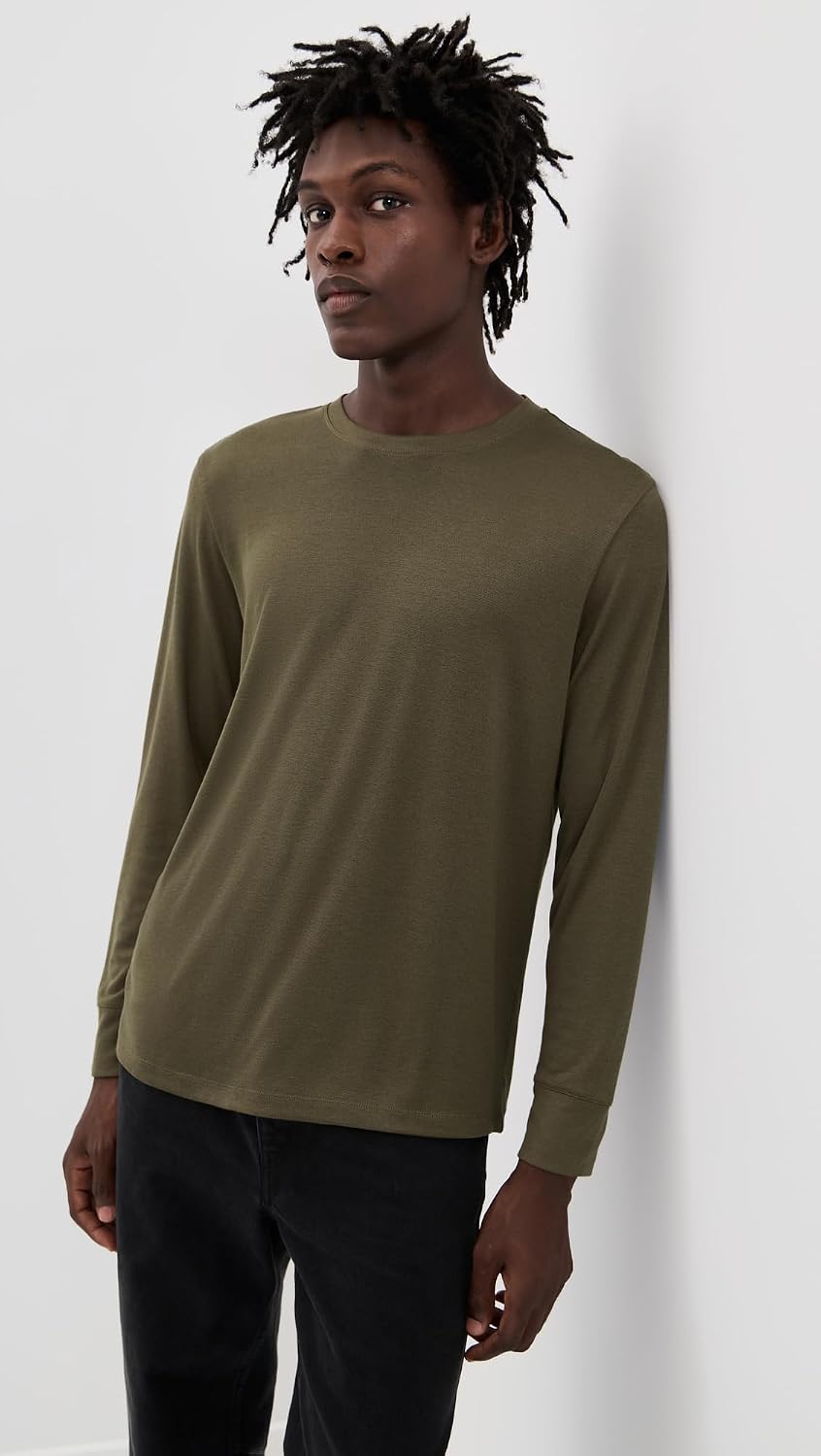 Theory Men's Essential Tee Long Sleeve in Anenome