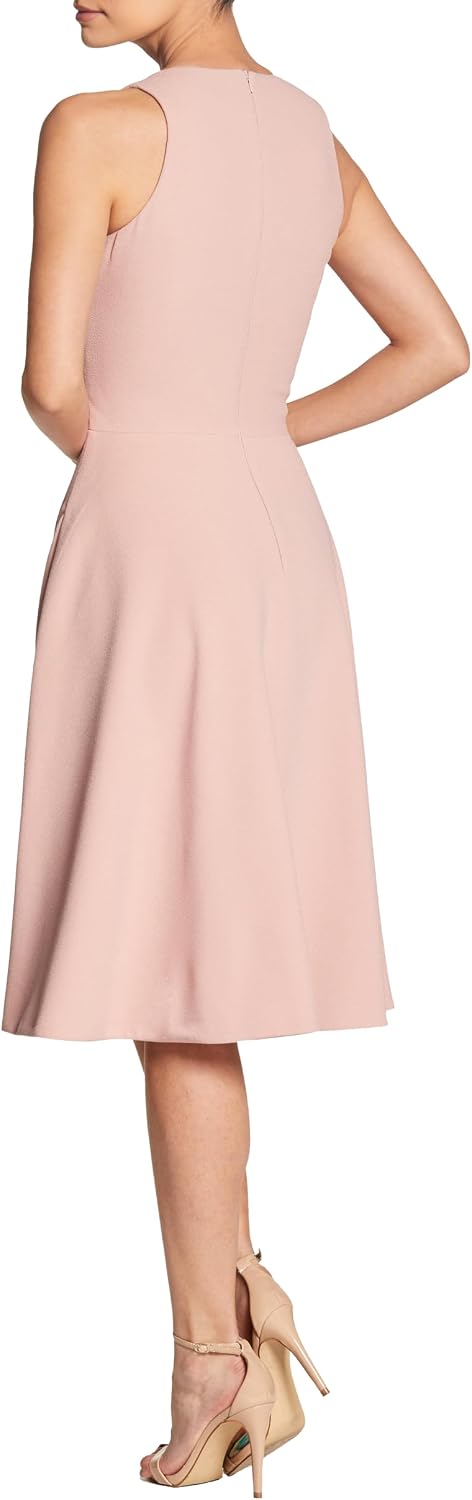 Dress the Population Women's Catalina Solid Sleeveless Fit & Flare Midi Dress