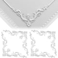 Colingmill 4 Pcs Ceiling Molding Kit Corners Murals Trim French Style Accent Wall Decor for Interior Medallion Ceiling with Flowers Pattern Decorative Panels for Wall (19.7 x 19.7 in,Classic)