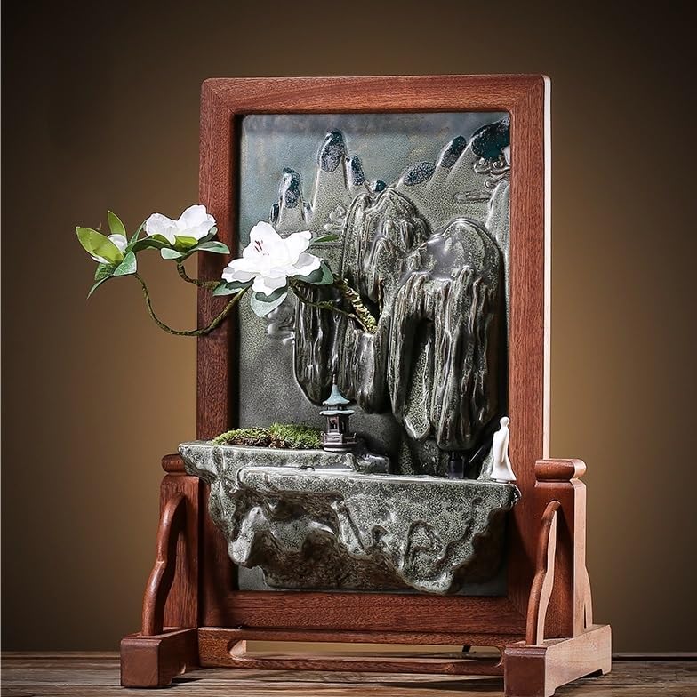Tabletop Waterfall Tabletop Fountain Rockery Water Fountain Small Ornaments Indoor Desktop Landscape Decoration Tabletop Water Fountain
