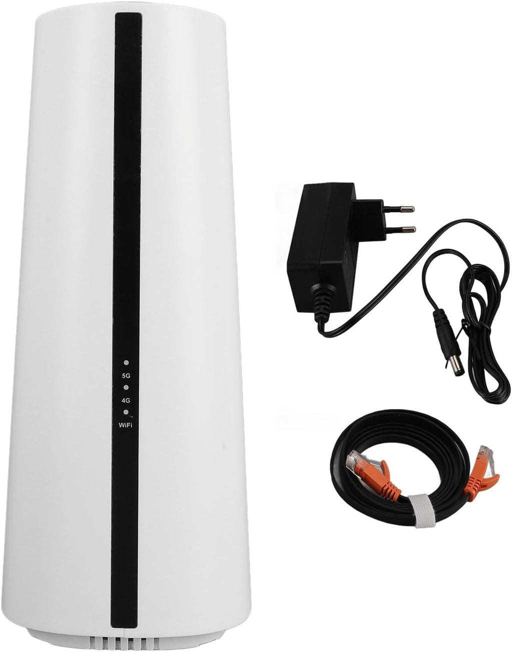 5G CPE Router, 2.4G 5.8G Dual Band Cordless 5G Router with SIM Card Slot, Support 64 Users, Portable 5G NR NSA SA Cordless Internet Router for Home Office (US Plug)