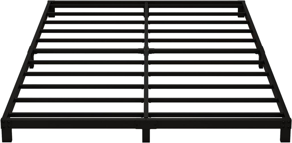 5 Inch Low King Bed Frame Heavy Duty Metal Platform, No Box Spring Needed, Easy Assembly Mattress Foundation, No Noise, Black