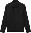 Theory Mens Overshirt WP in Precision Ponte Black X-Small