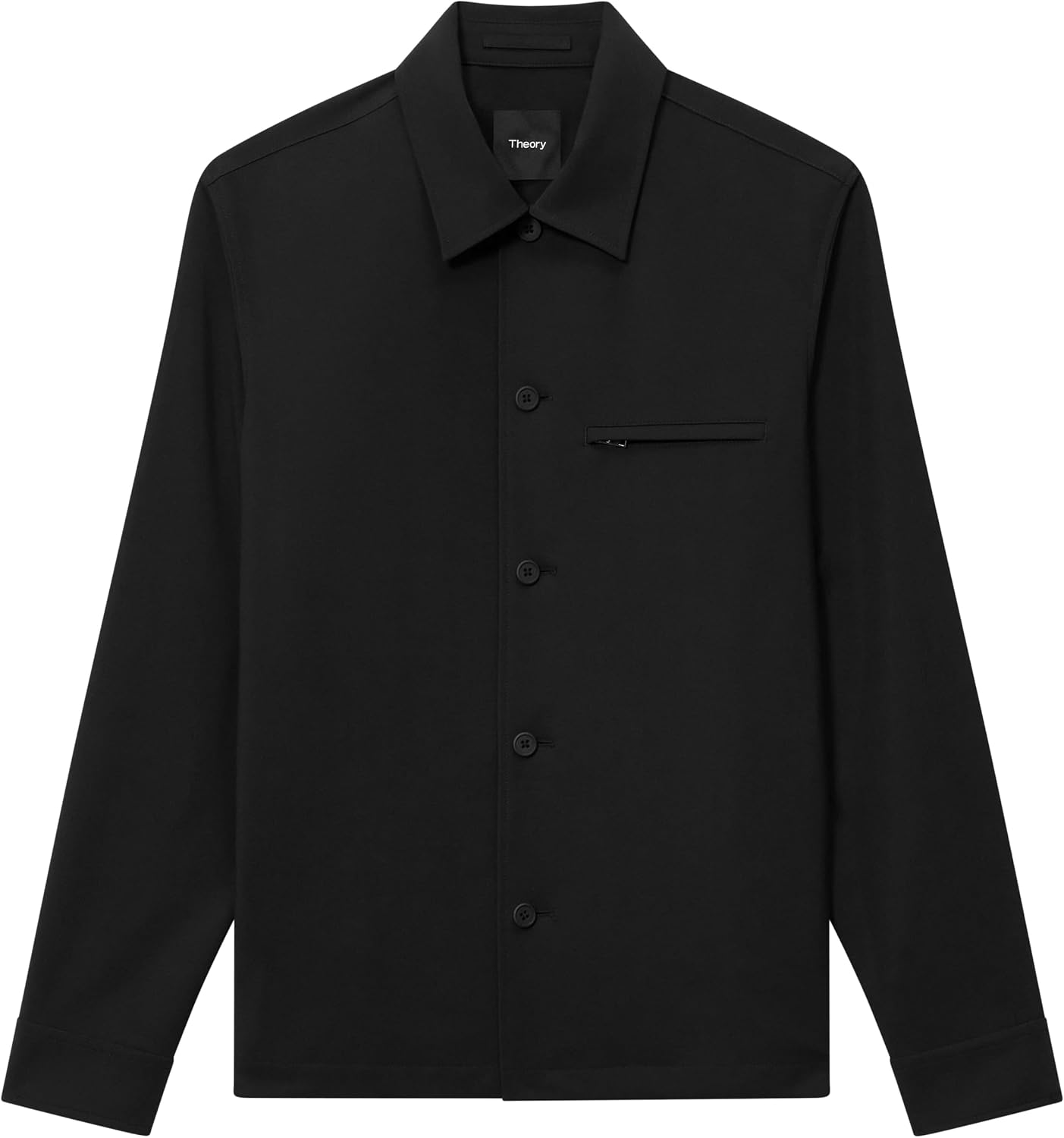 Theory Mens Overshirt WP in Precision Ponte Black X-Small