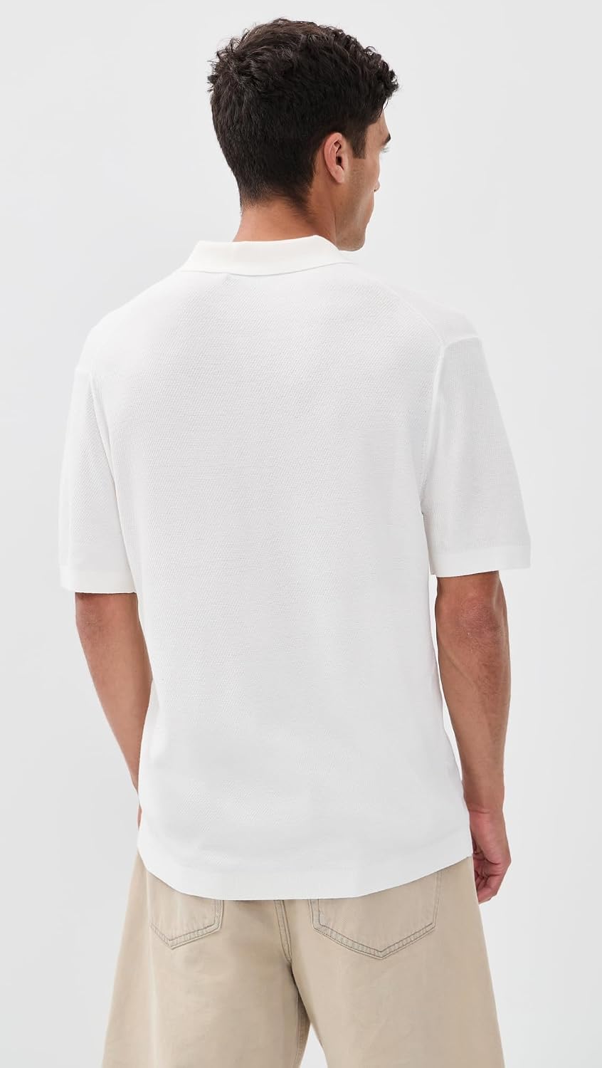 Theory Men's Brenan Johnny Collar Polo in Fine Bilen
