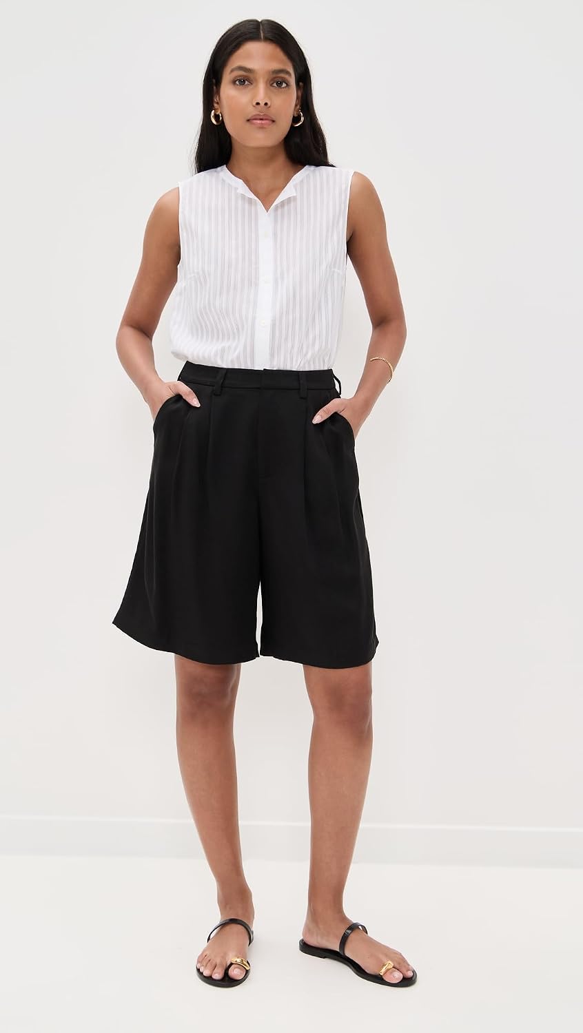 Theory Women's Sleeveless Button Down Shell