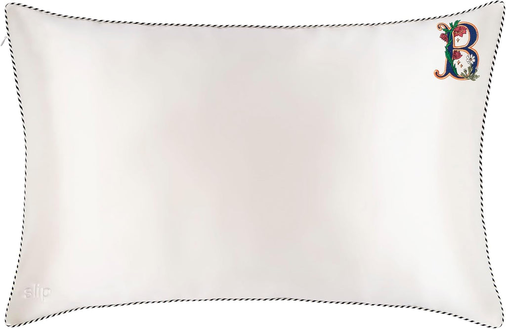 slip The Original Queen Pure Silk Pillow Case - 100% Pure 22 Momme Mulberry Silk - Queen Standard Size - Anti-Aging, Anti-BedHead, Anti-Sleep Crease, Initial Collection: Letter B (20' x 30')