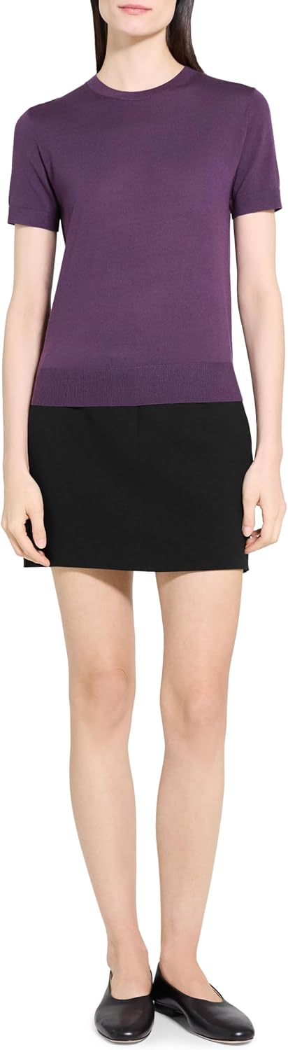 Theory Womens Basic Tee, Black Iris, X-Small