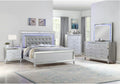 Silver Queen 5-Piece LED Bedroom Set with Wood Furniture