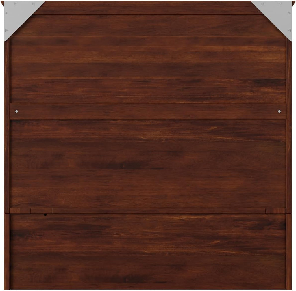 AFI, Southampton Murphy Bed Chest Twin XL with 6' Mattress, Storage Drawer & Built-in USB Charger, Walnut