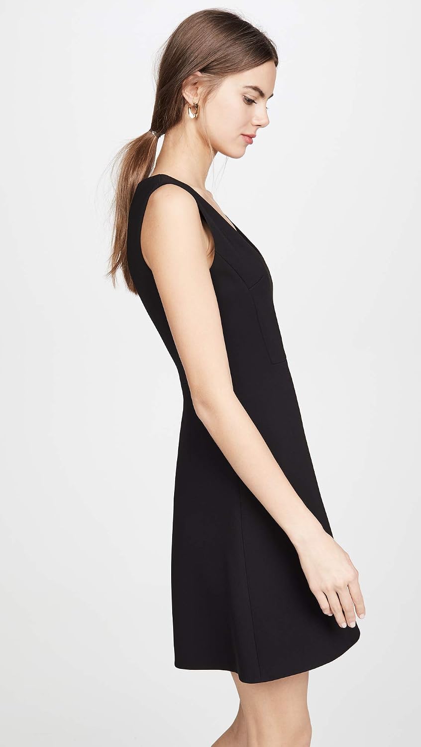 Theory Women's Scoop Flounce Dress, Black, 8