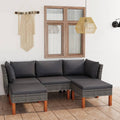 5 Piece Patio Lounge Set with Cushions Poly Rattan Grayqueen Bed Frame with headboard Queen Size Bed Frame King Size Bed Frame King Platform Bed Frame Metal Bed Frame Queen Size