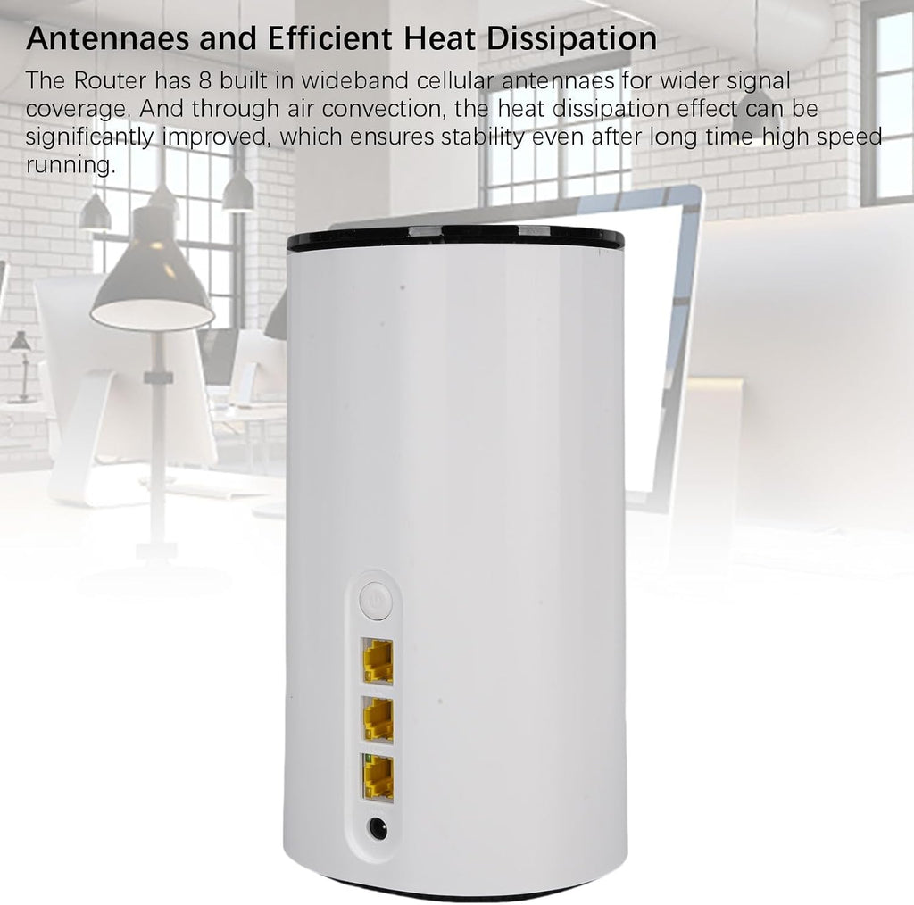 Sanpyl Dual Band WiFi 6 Router - High Speed NR NSA SA 5G CPE Router with 2 SIM Card Slots & 2.5G WAN/LAN, 50+ User Sharing, for Home Indoor (US Plug)