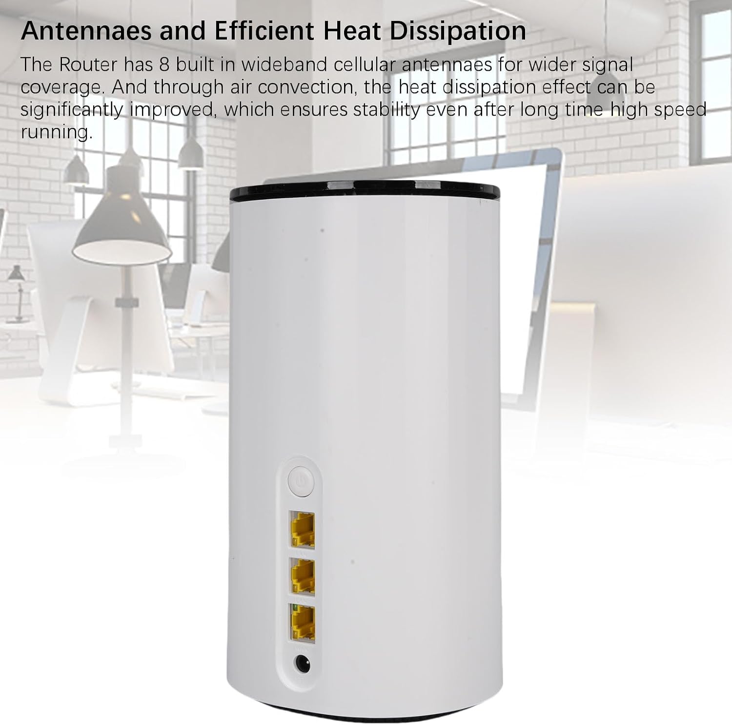 Sanpyl Dual Band WiFi 6 Router - High Speed NR NSA SA 5G CPE Router with 2 SIM Card Slots & 2.5G WAN/LAN, 50+ User Sharing, for Home Indoor (US Plug)