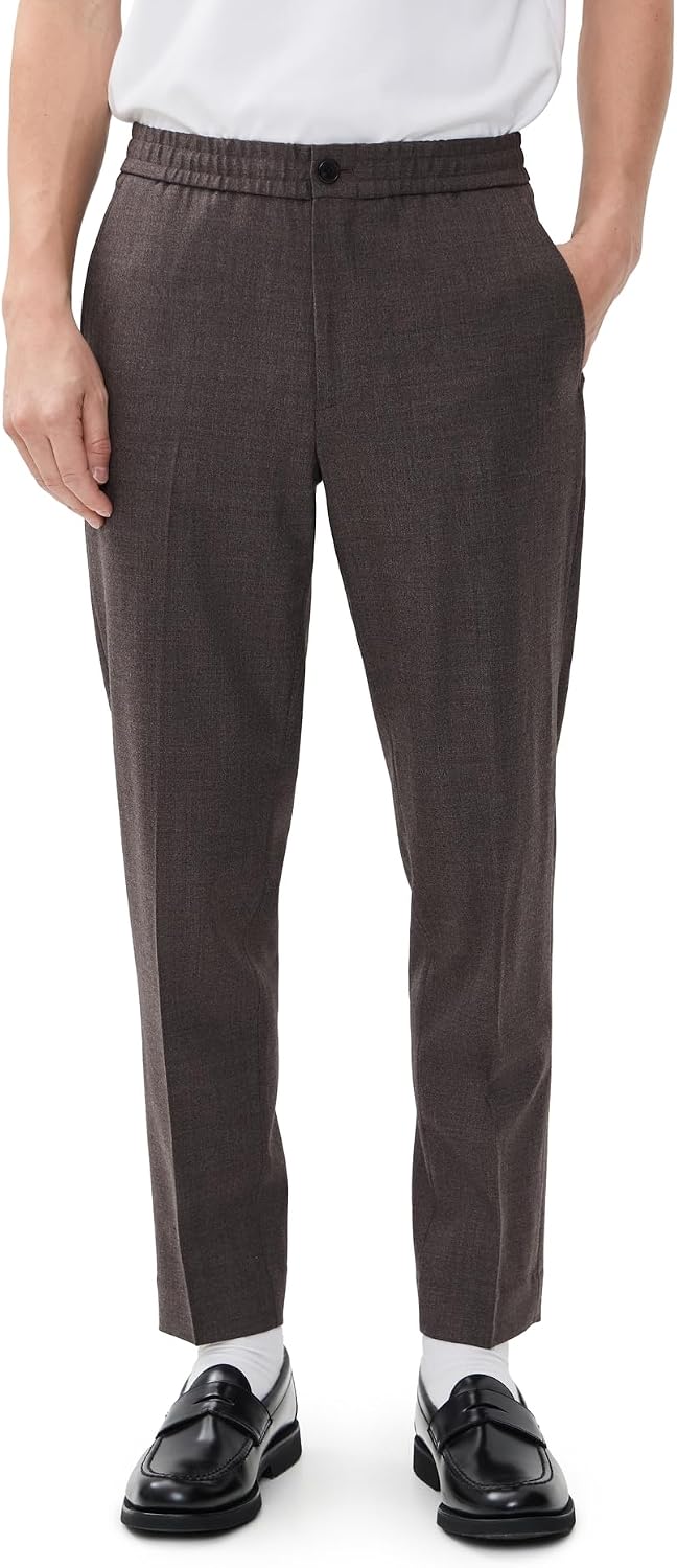 Theory Men's Mayer Drawstring Pants in Jaspe Flannel