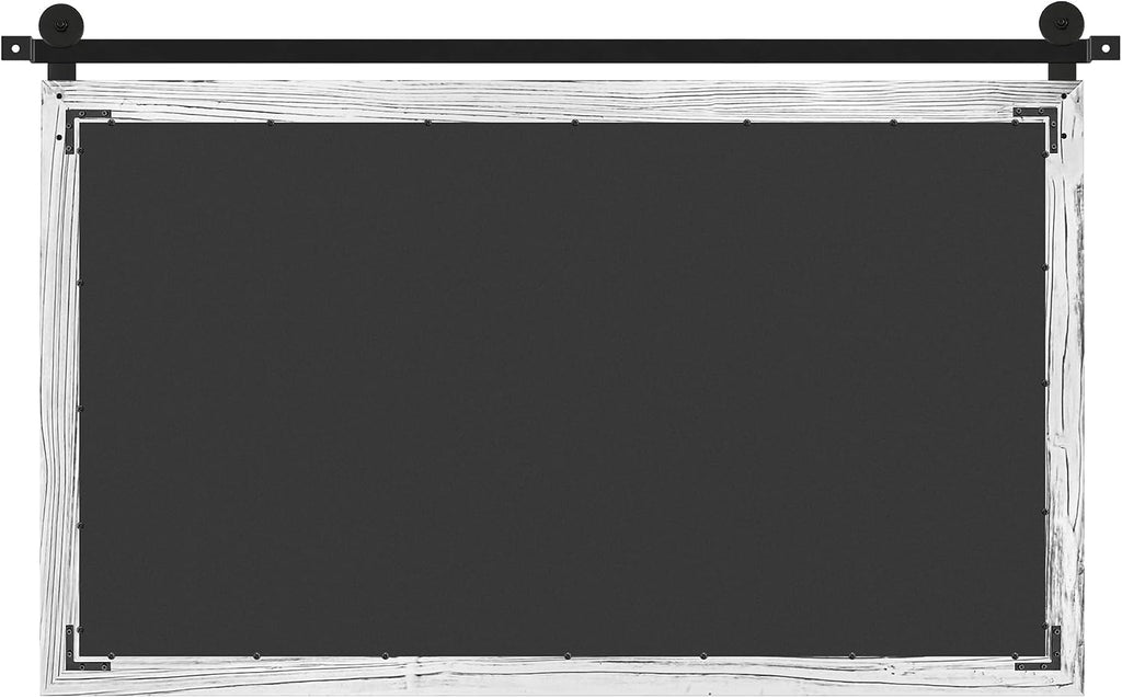 COGOOD Farmhouse Bathroom Mirror - 45 x 30 Large Rectangle Barn Door Mirror for Vanity, Bedroom, Living Room Wall Decor (White)