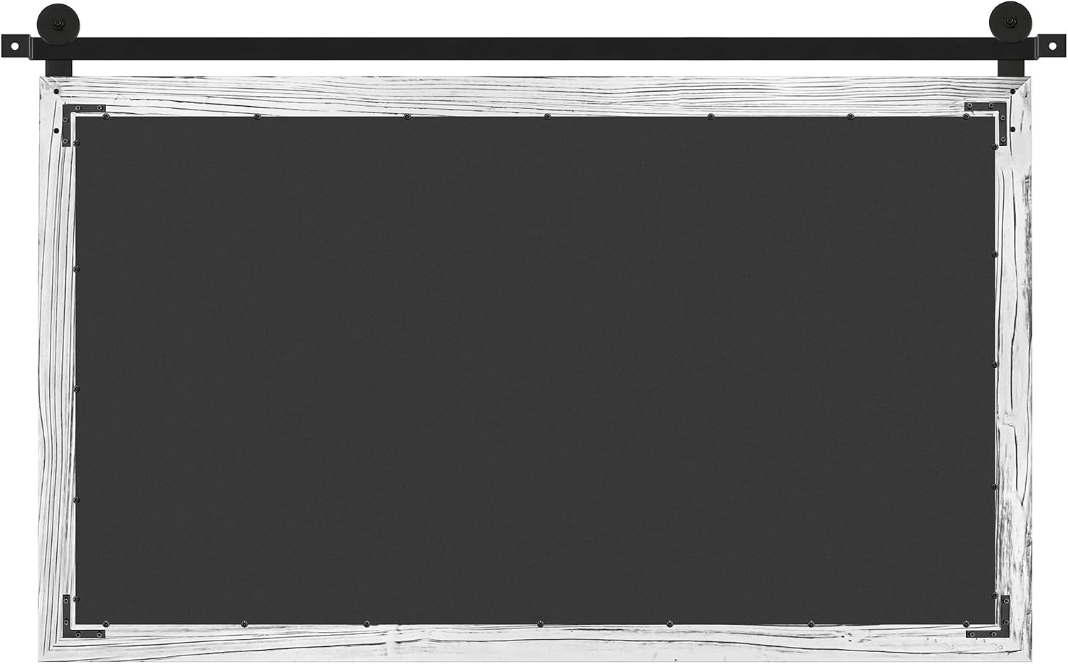 COGOOD Farmhouse Bathroom Mirror - 45 x 30 Large Rectangle Barn Door Mirror for Vanity, Bedroom, Living Room Wall Decor (White)