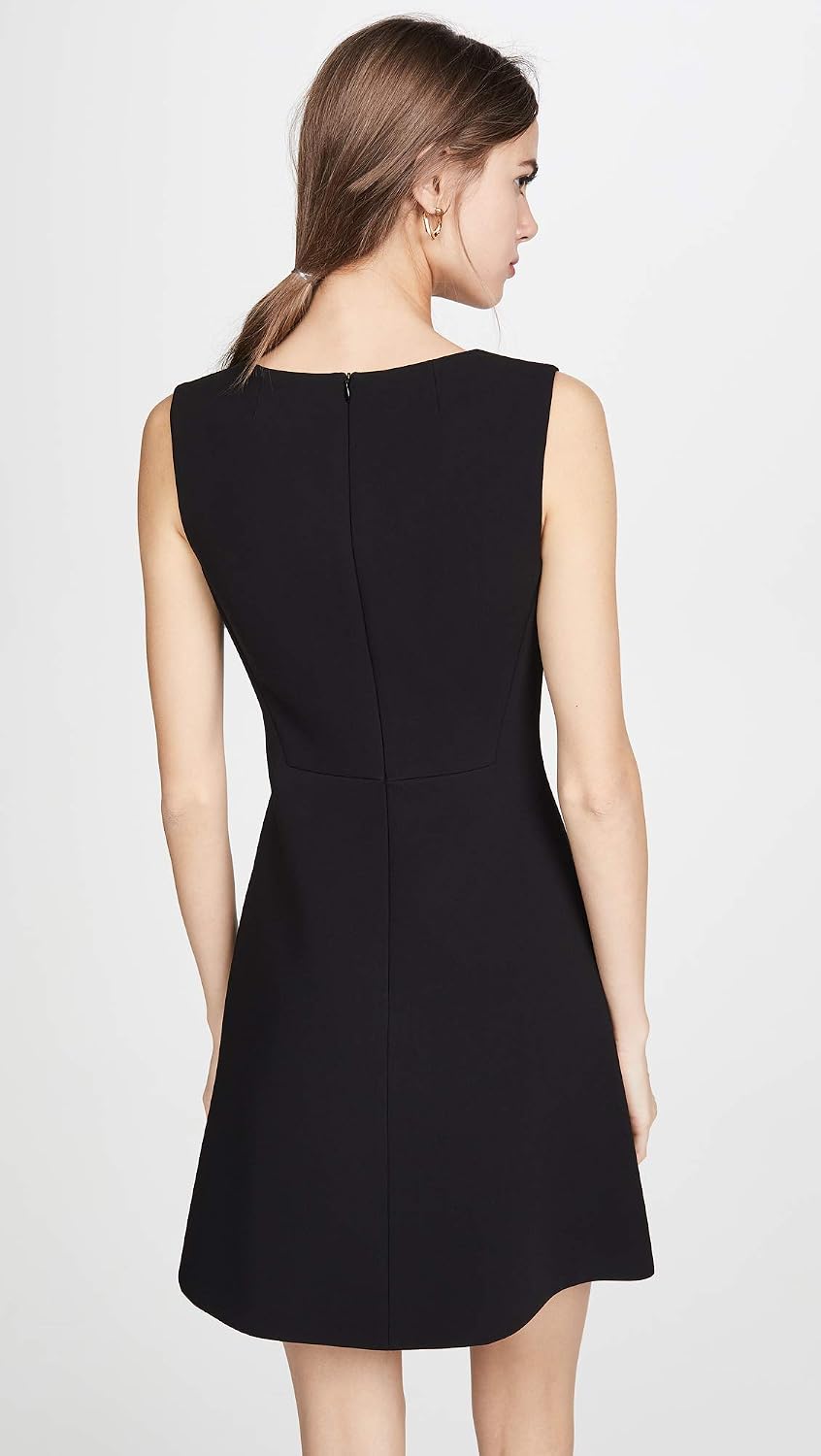 Theory Women's Scoop Flounce Dress, Black, 8
