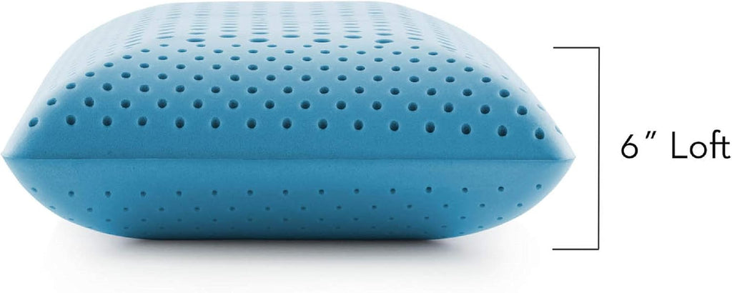 MALOUF Z Zoned Pillow Infused with Temperature Regulating Gel-New ACTIVEDOUGH Formula is Responsive, Supportive, and Plush-Mid Loft-King, Blue