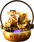 Desk Fountain Lucky Tabletop Fountain Waterfall Tabletop Electric Fountain Decoration with LED Lights Indoor Portable Tabletop Decoration Water Fountain Indoor(Large)