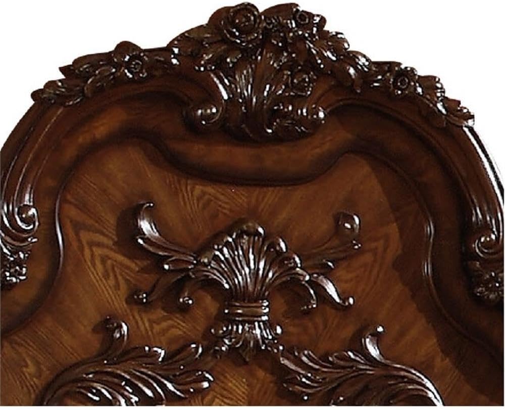 Acme Dresden Queen Wooden Panel Bed in Cherry Oak