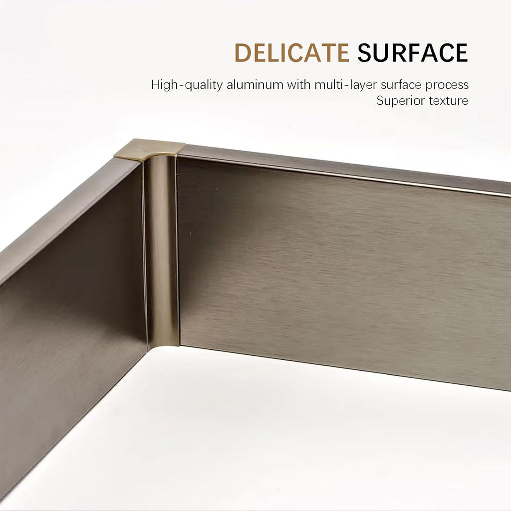 Aluminium Baseboard Molding Trim Height 100mm (3.94') Length 2500mm (8.2ft) Metal Wall Base Right Angle Aluminium Skirting Trim - Elevate Your Home Décor (Matte Black, 3pcs)