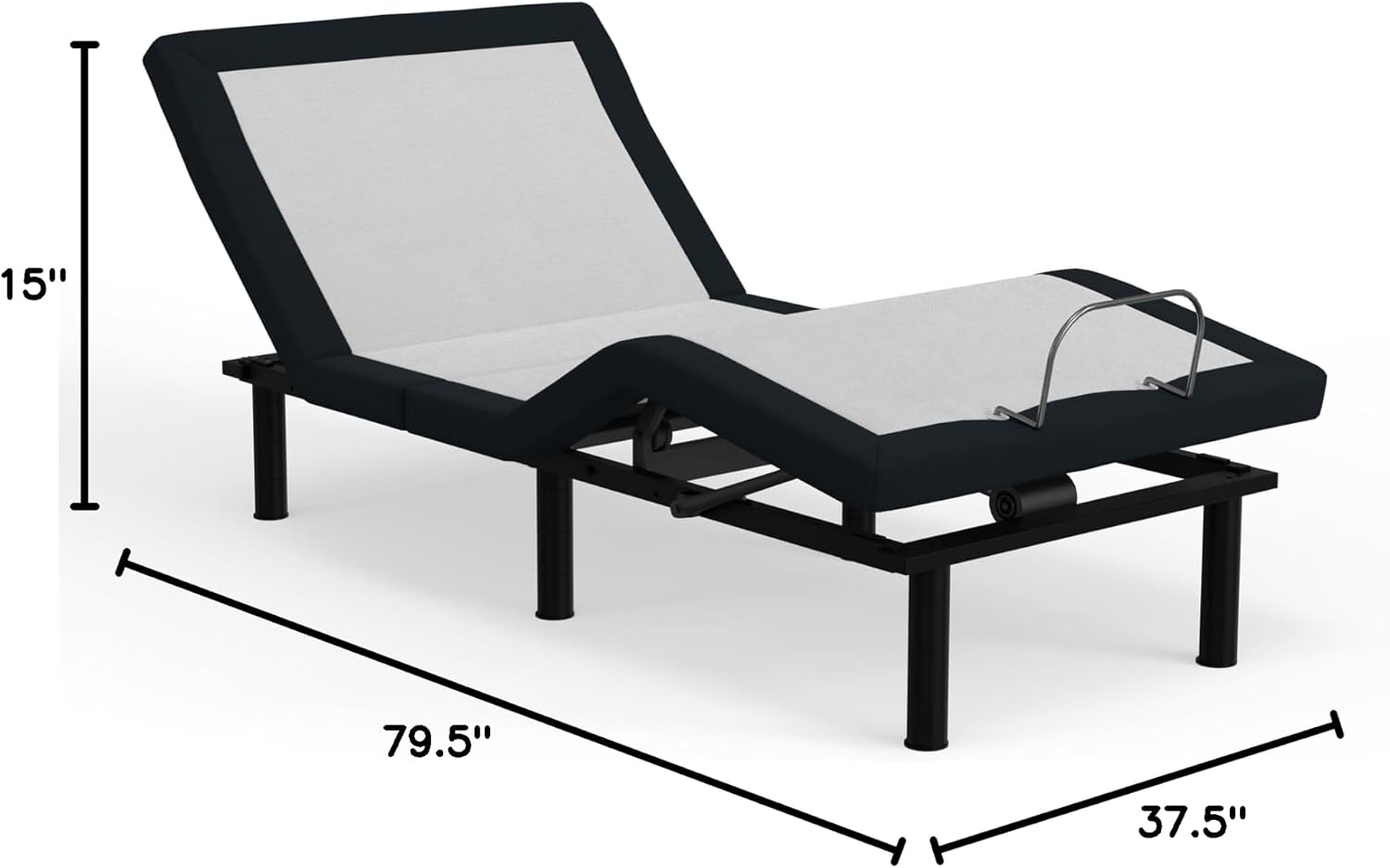 Blissful Nights Twin XL e3 Adjustable Bed Base Frame with Head and Foot Incline, Wireless Remote Control, Easy Assembly, 10 Year Warranty