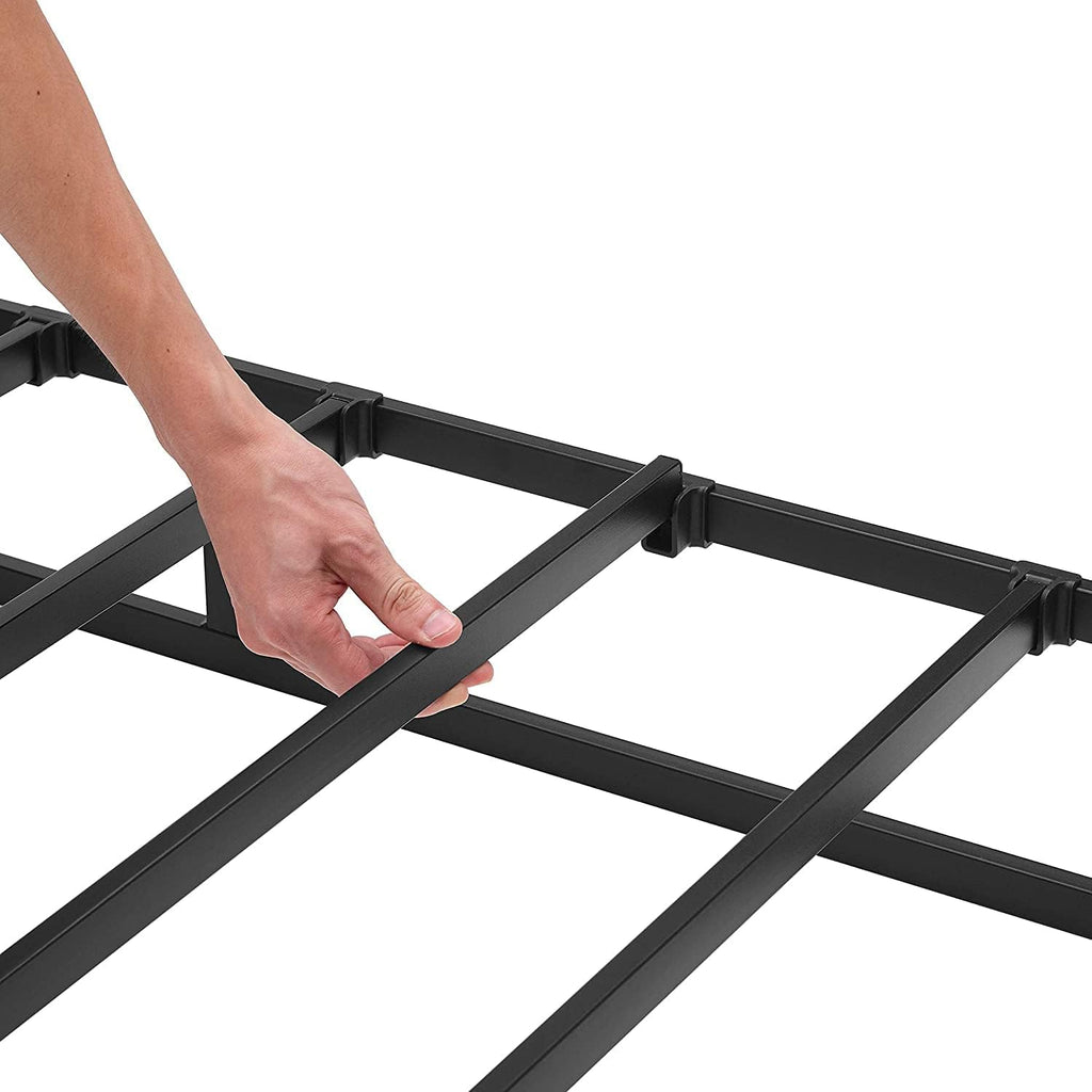 Amazon Basics Smart Box Spring Bed Base, 9-Inch Height Sturdy Mattress Foundation, Strong Metal Support, Tool-Free Easy Assembly, King, 79'L x 75.5'W x 9'H, White