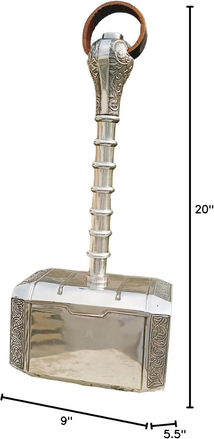 Aluminum Avengers Assemble Thor Molded Hammer, Halloween Costume Accessory, Gift for Men Boys, Birthday gift
