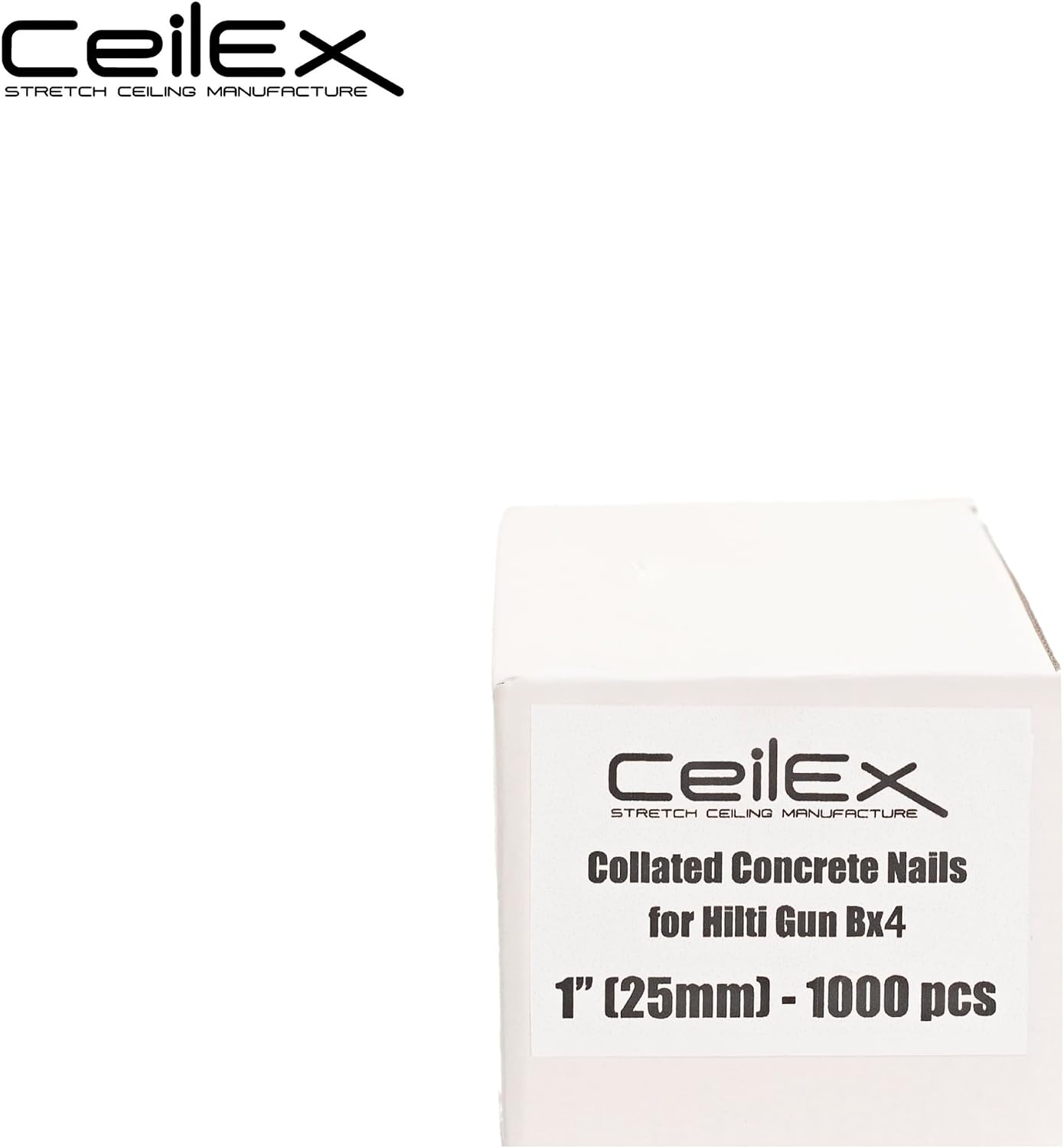1000x Collated Concrete Nails 1'' (25mm) - for Hilti nails only B4 MX, BX4